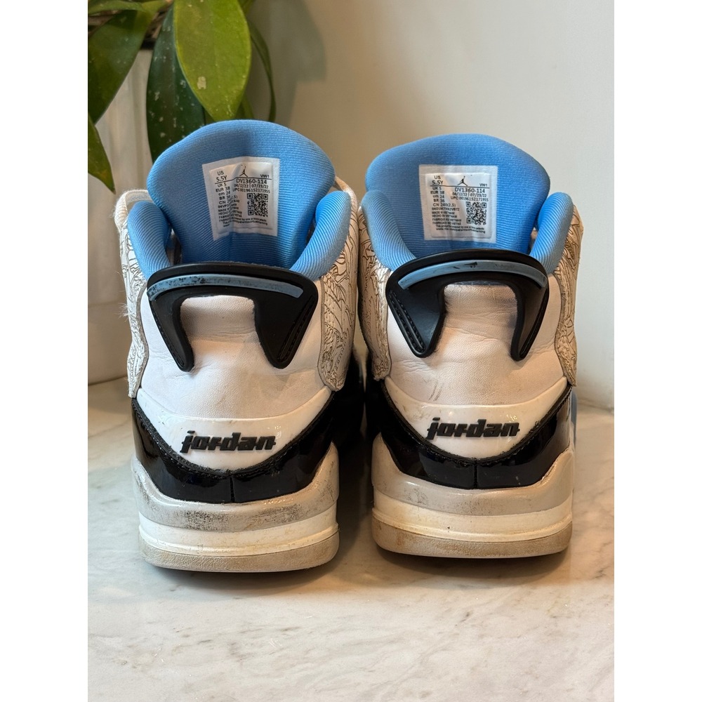 Jordan Dub Zero GS Kids 5.5Y White University Blue Laser Sneaker DV1360-114 - Picture 4 of 7